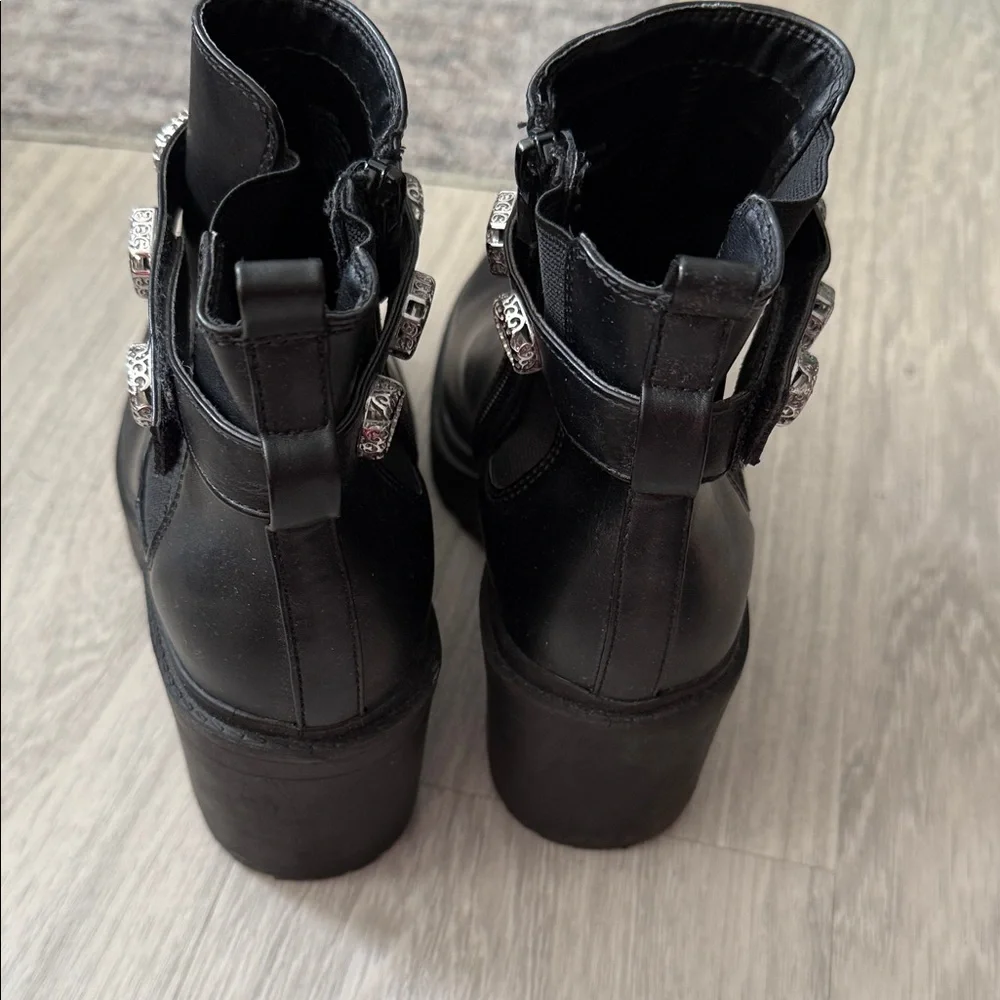 Torrid Black Ankle Boots with Jewel Accents - Picture 3 of 7
